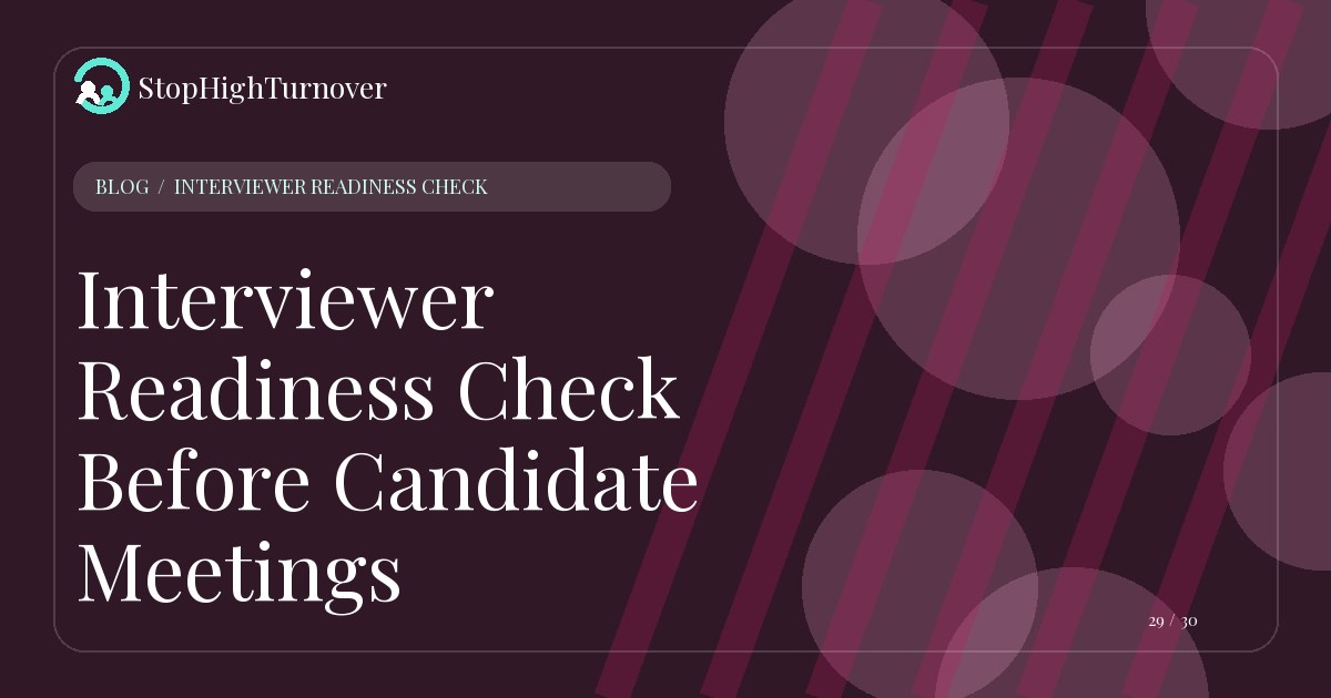 Illustration for Interviewer Readiness Check Before Candidate Meetings