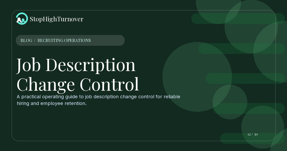 Illustration for Job Description Change Control