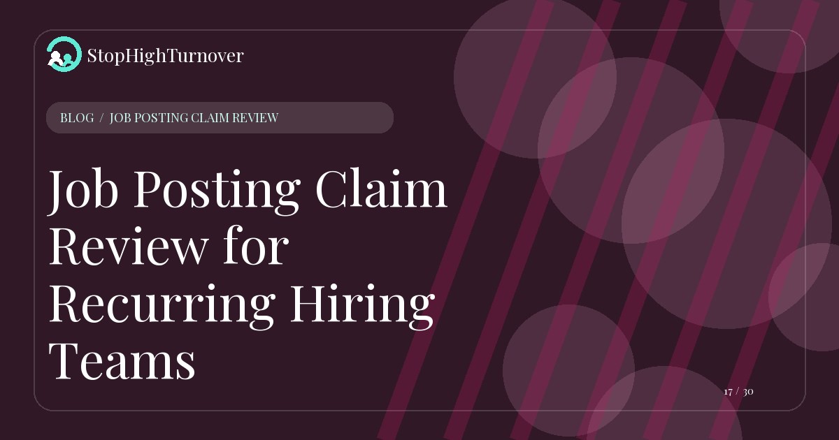 Illustration for Job Posting Claim Review for Recurring Hiring Teams