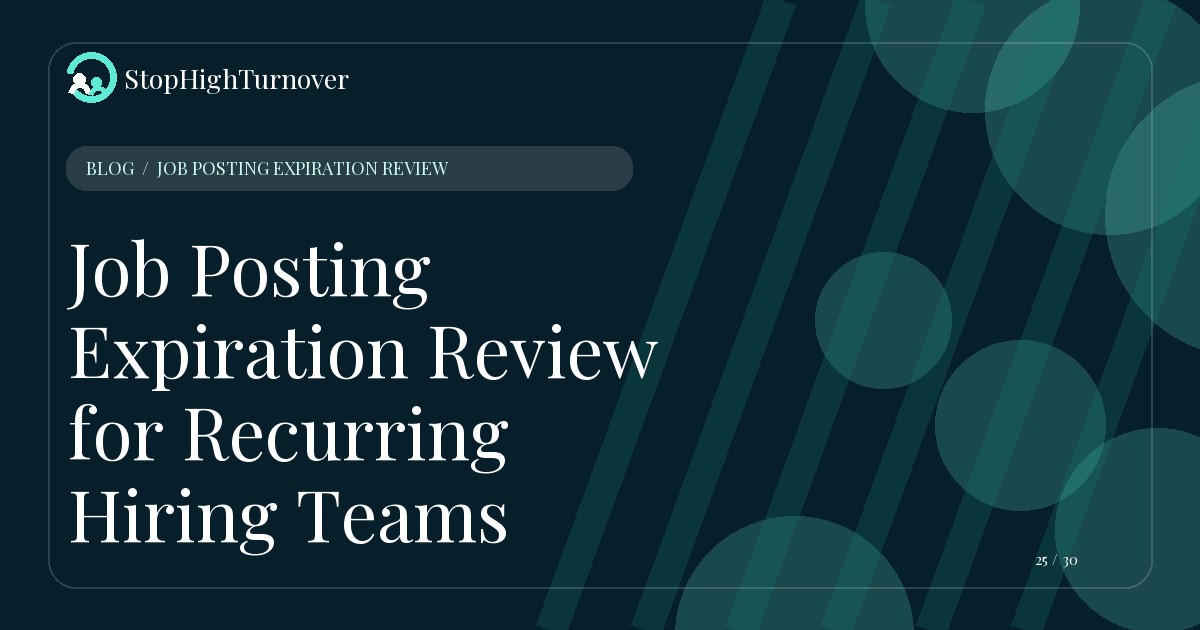 Illustration for Job Posting Expiration Review for Recurring Hiring Teams
