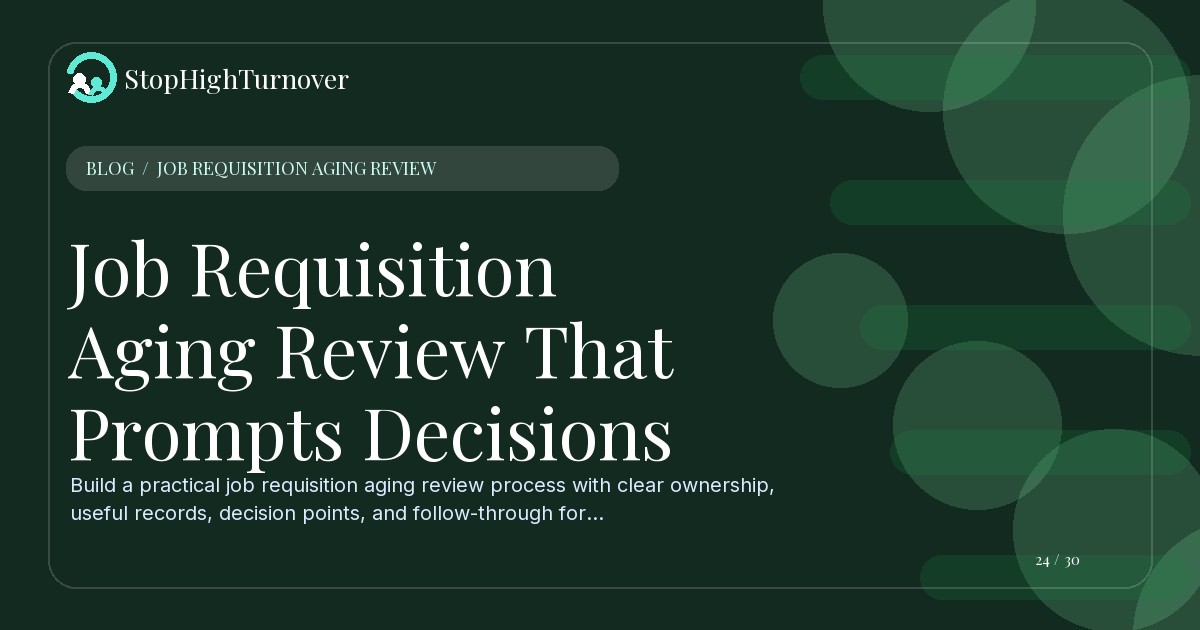 Illustration for Job Requisition Aging Review That Prompts Decisions