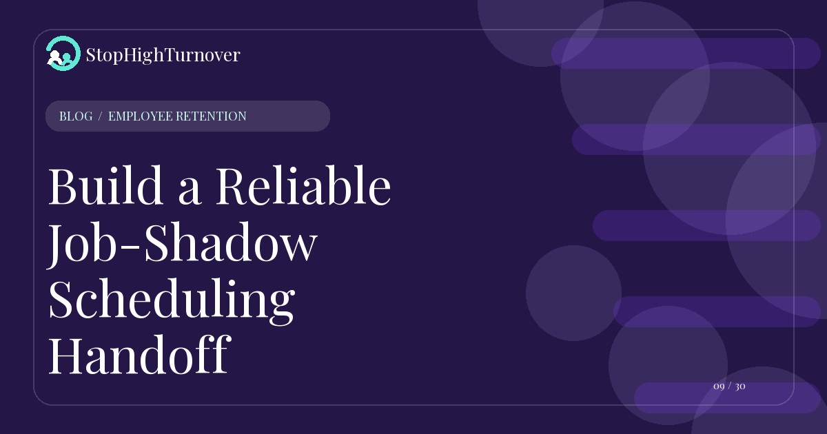 Editorial illustration for Build a Reliable Job-Shadow Scheduling Handoff