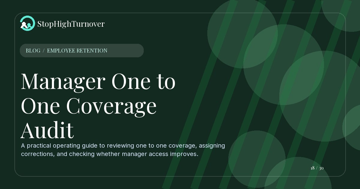 Illustration for Manager One to One Coverage Audit