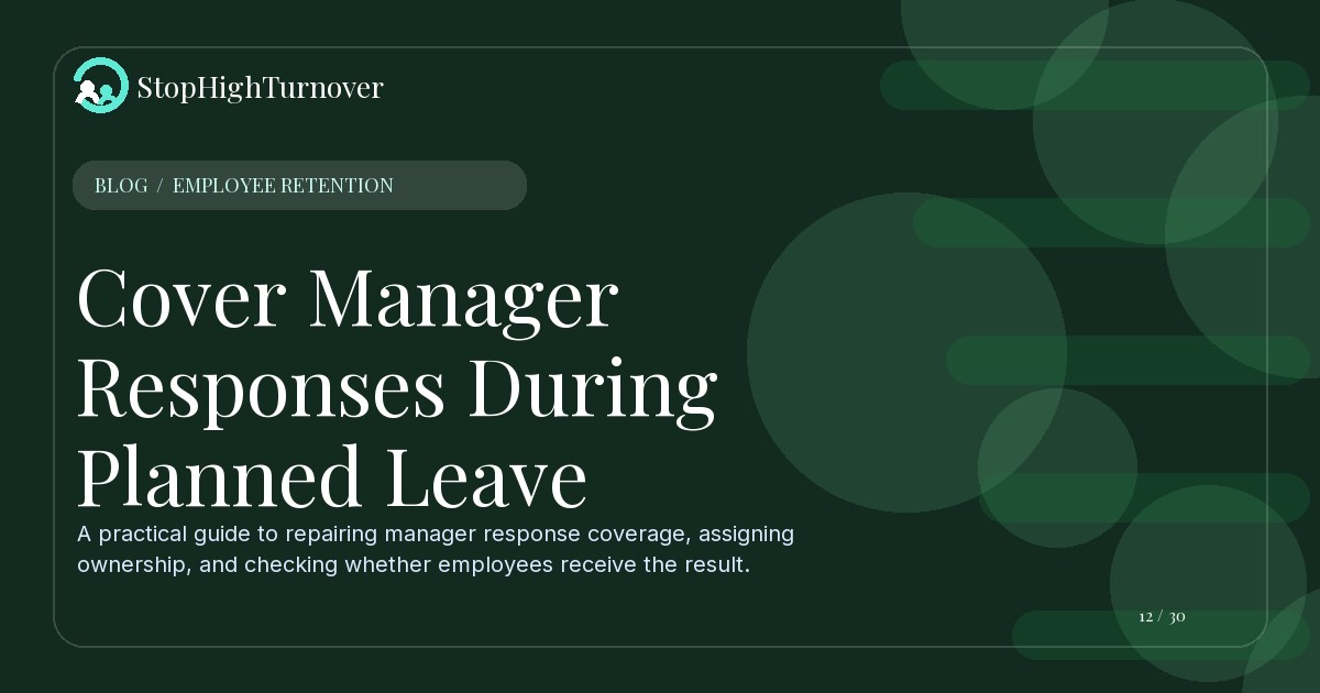 Illustration for Cover Manager Responses During Planned Leave