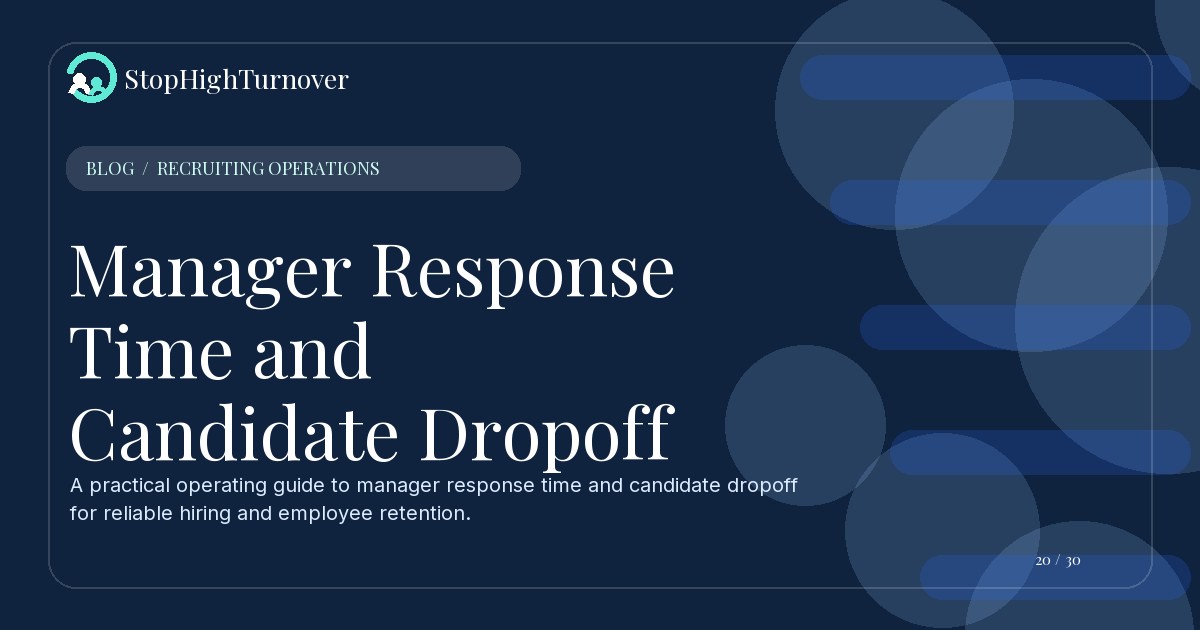 Illustration for Manager Response Time and Candidate Dropoff