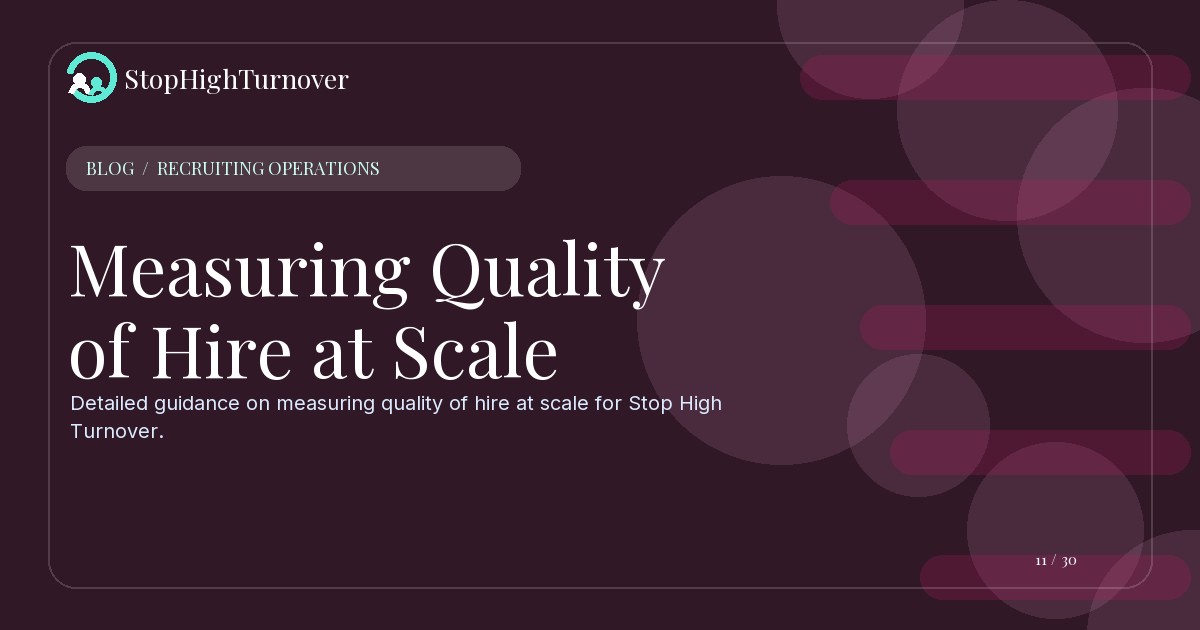 Illustration for Measuring Quality of Hire at Scale