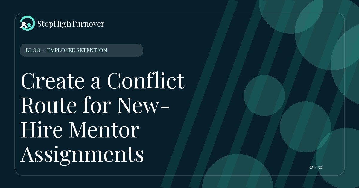 Editorial illustration for Create a Conflict Route for New-Hire Mentor Assignments