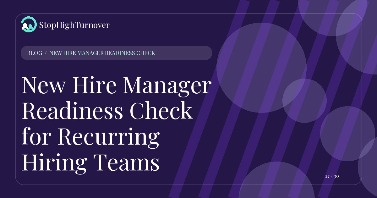 Illustration for New Hire Manager Readiness Check for Recurring Hiring Teams