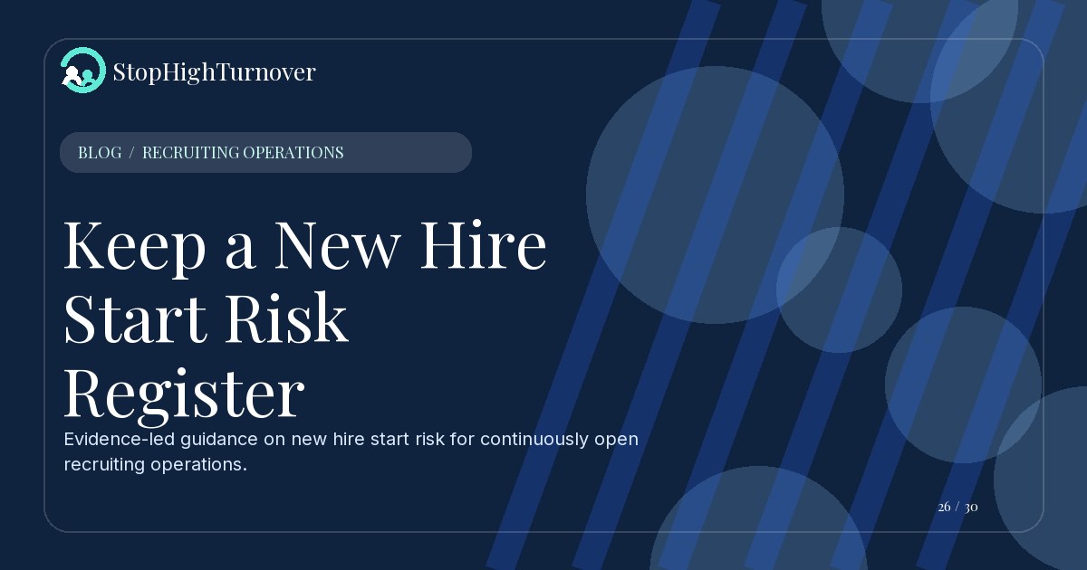 Editorial illustration for Keep a New Hire Start Risk Register