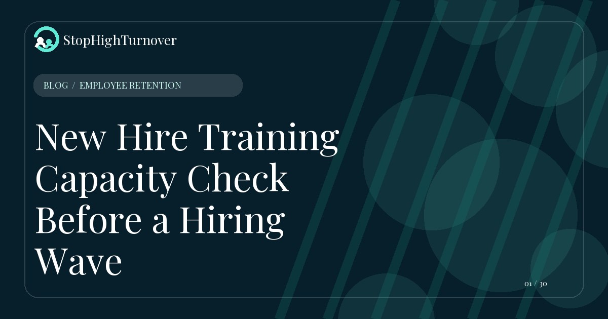 Illustration for New Hire Training Capacity Check Before a Hiring Wave