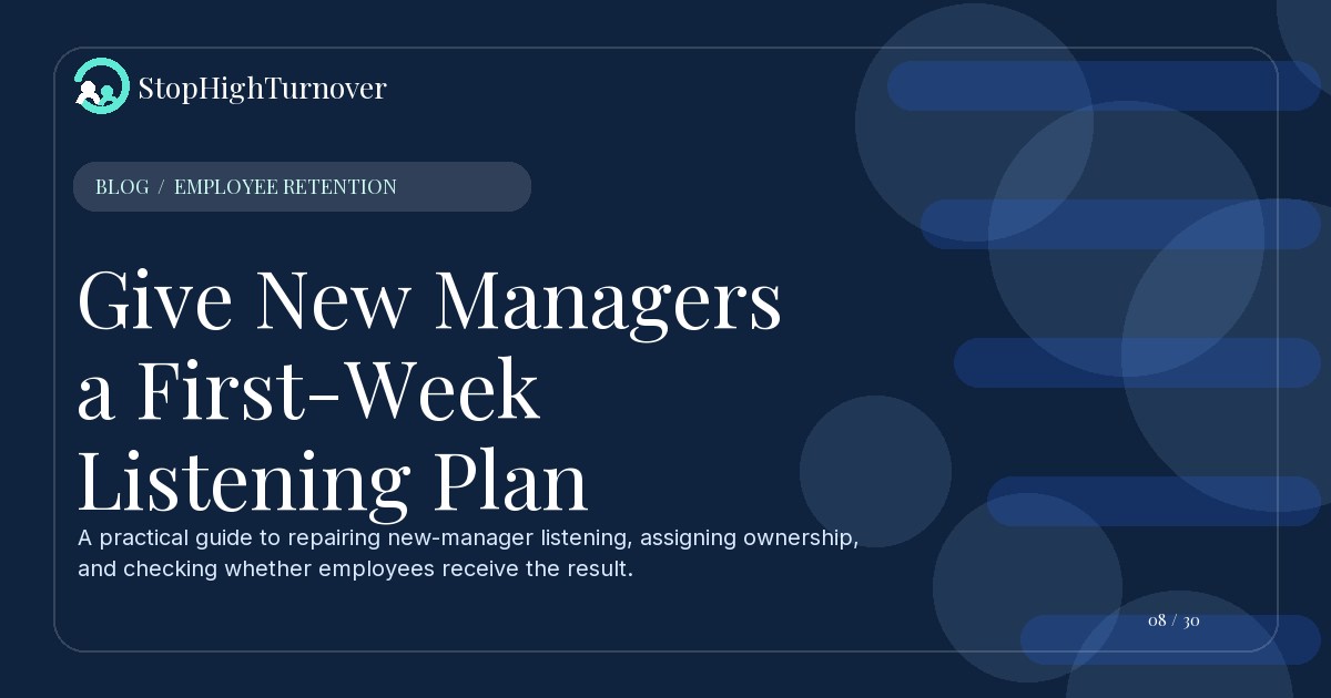 Illustration for Give New Managers a First-Week Listening Plan