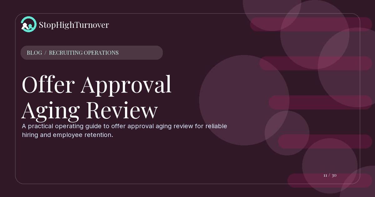 Illustration for Offer Approval Aging Review