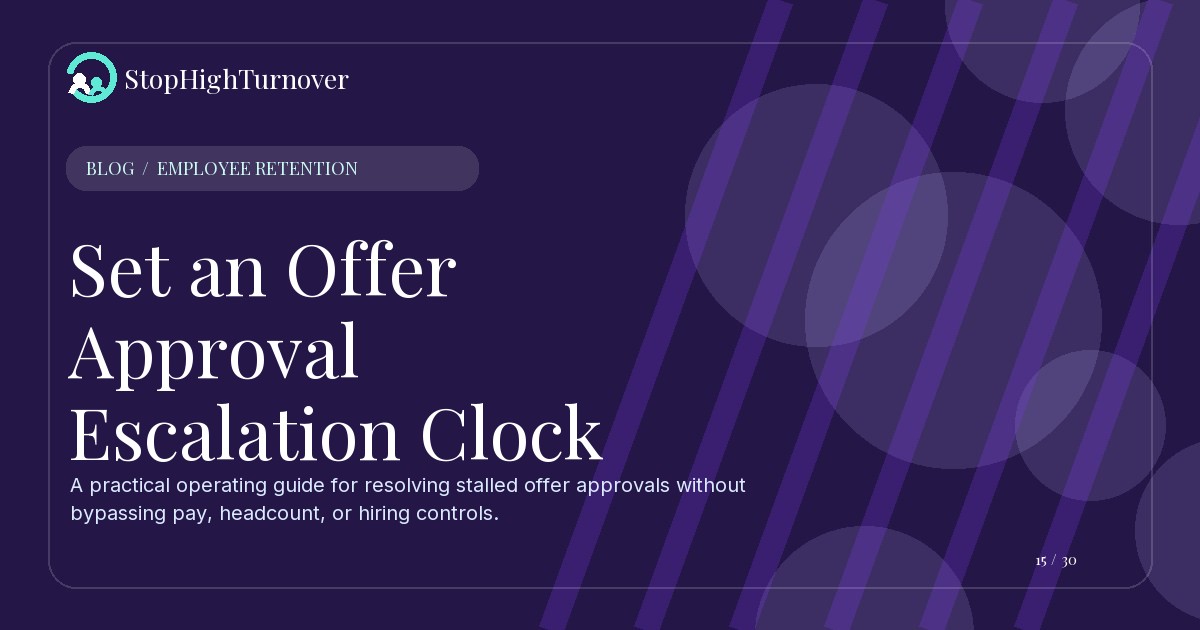 Editorial illustration for Set an Offer Approval Escalation Clock