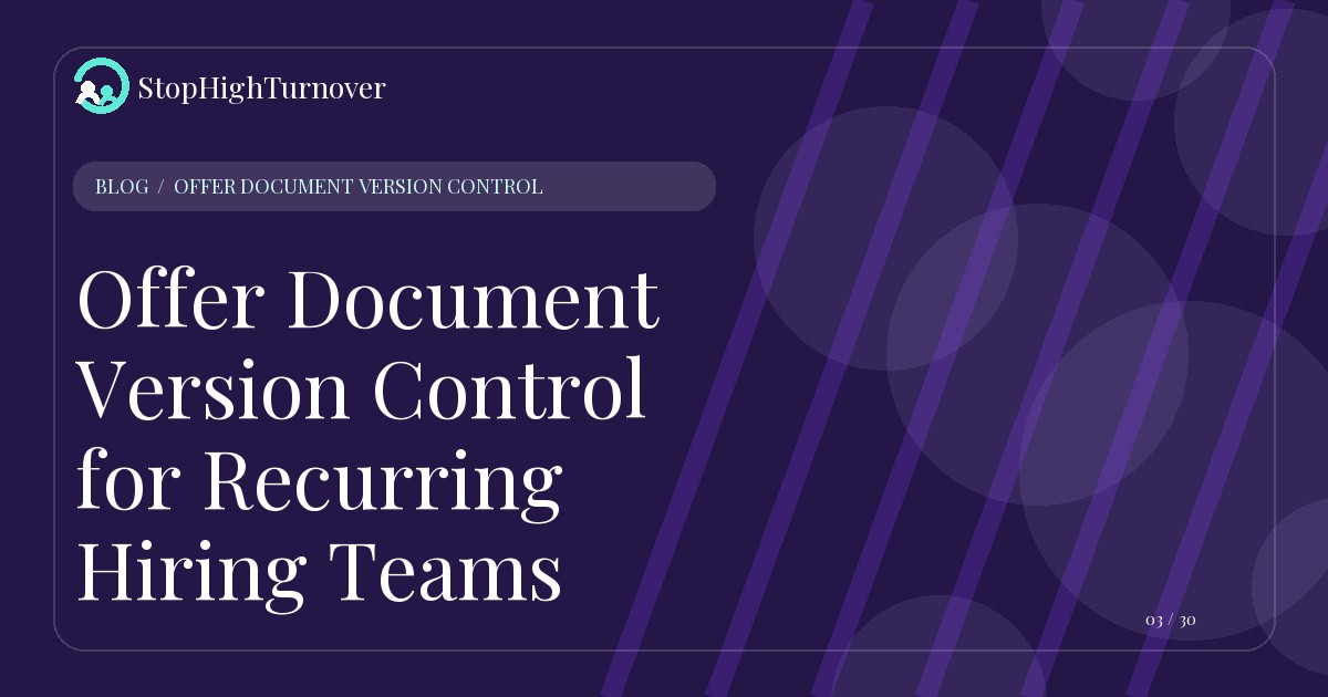Illustration for Offer Document Version Control for Recurring Hiring Teams