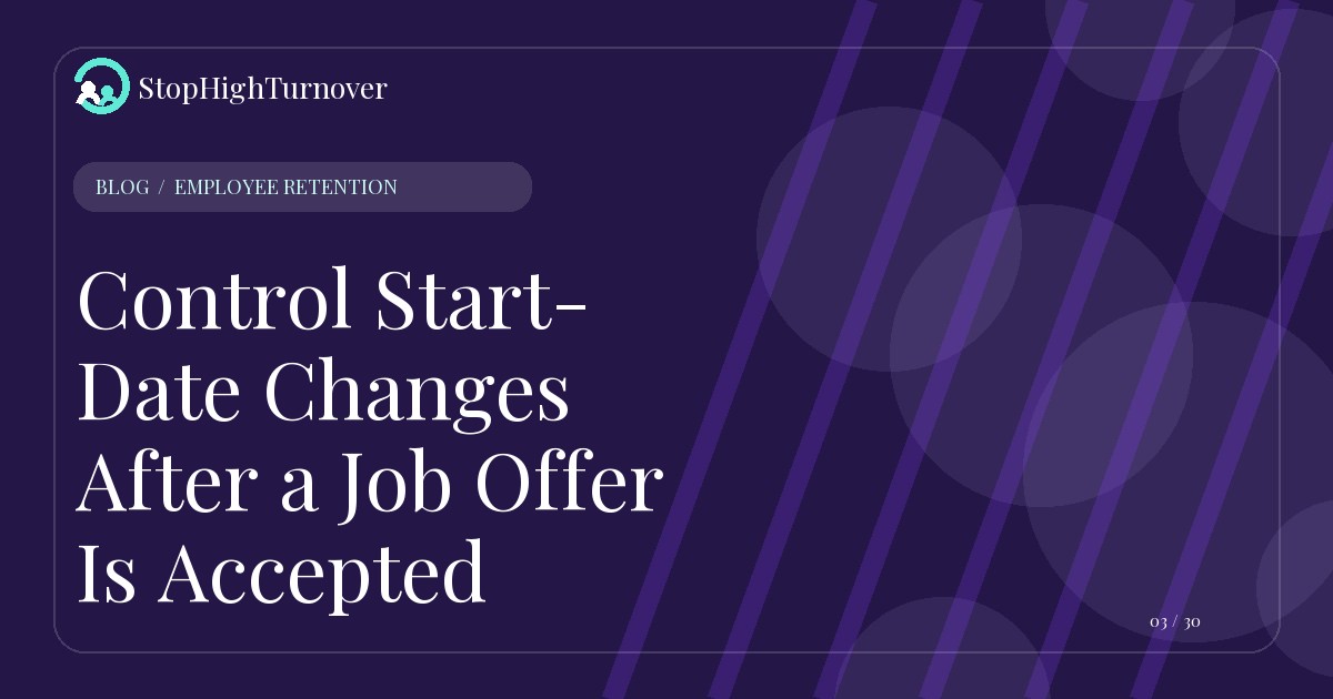 Editorial illustration for Control Start-Date Changes After a Job Offer Is Accepted