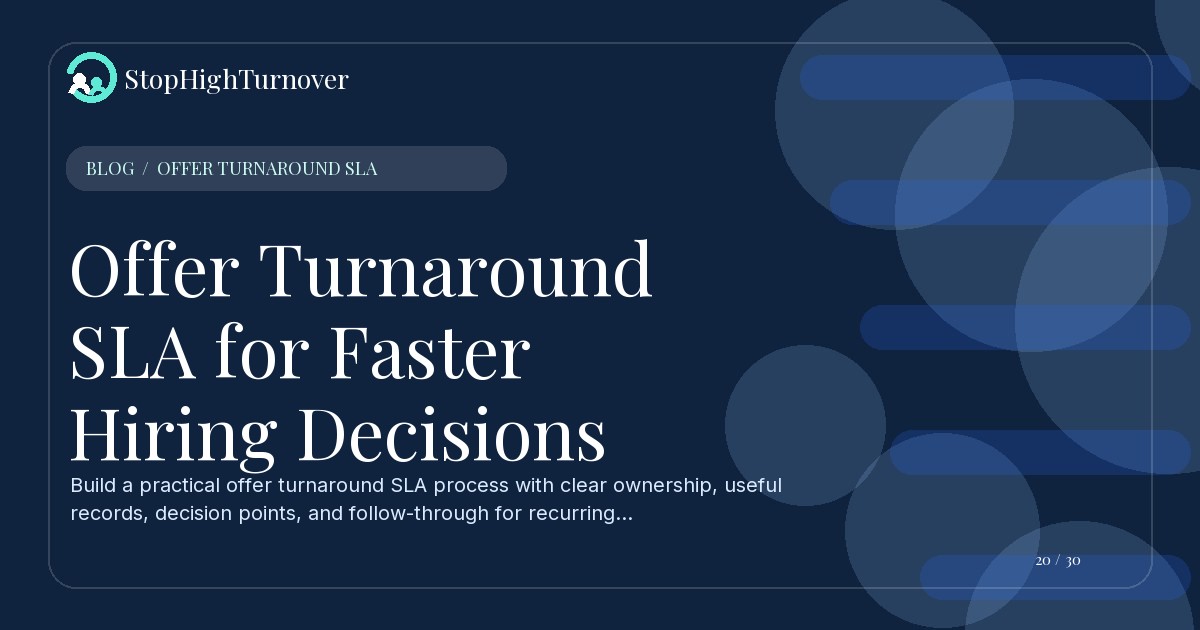 Illustration for Offer Turnaround SLA for Faster Hiring Decisions