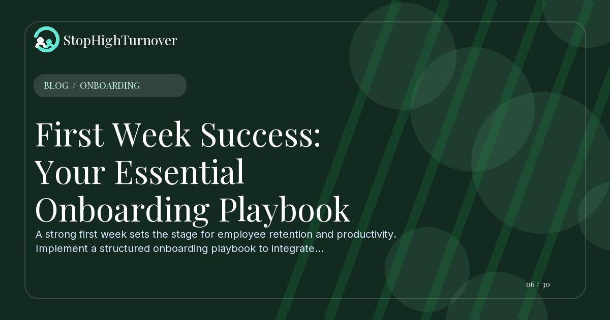 Illustration for First Week Success: Your Essential Onboarding Playbook