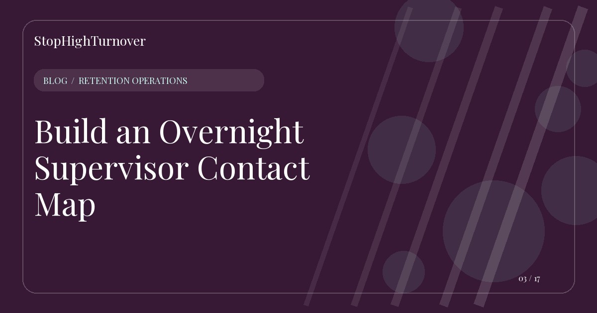 Editorial illustration for Build an Overnight Supervisor Contact Map