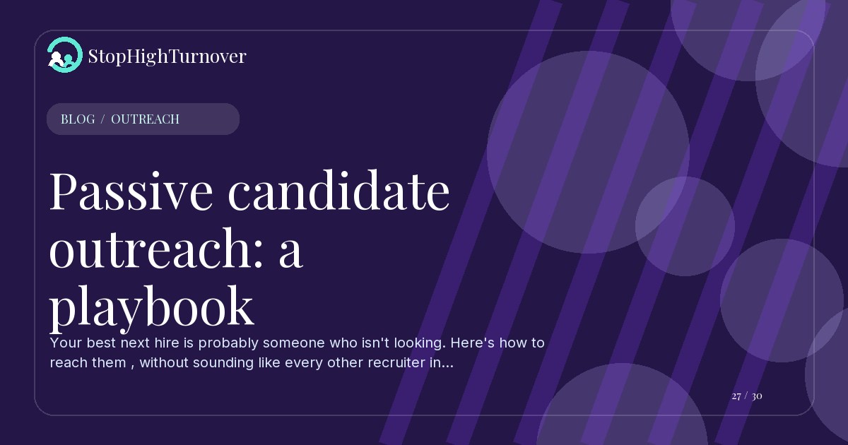 Illustration for Passive candidate outreach: a playbook
