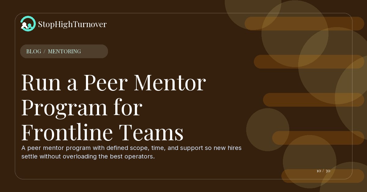 Editorial illustration for Run a Peer Mentor Program for Frontline Teams