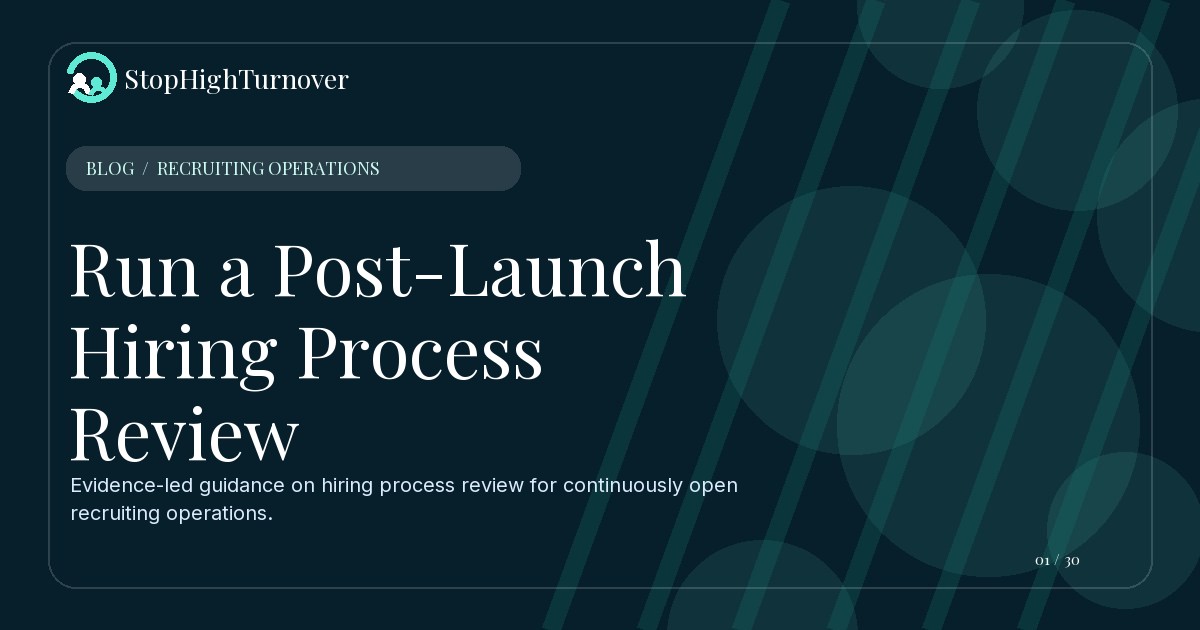 Editorial illustration for Run a Post-Launch Hiring Process Review