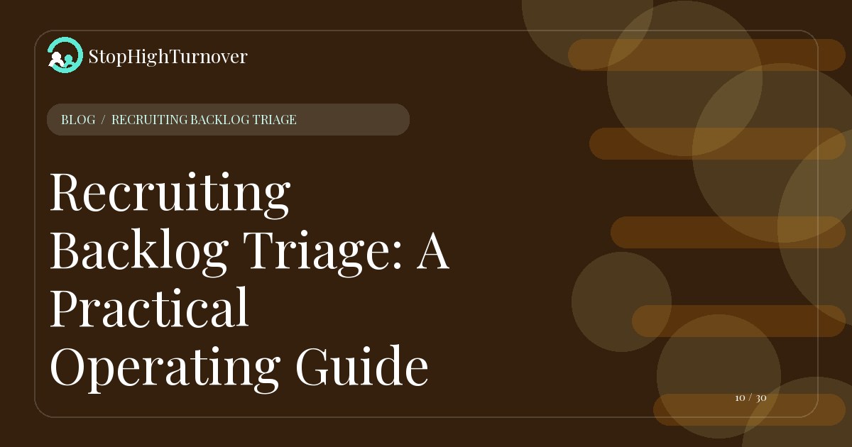 Illustration for Recruiting Backlog Triage: A Practical Operating Guide