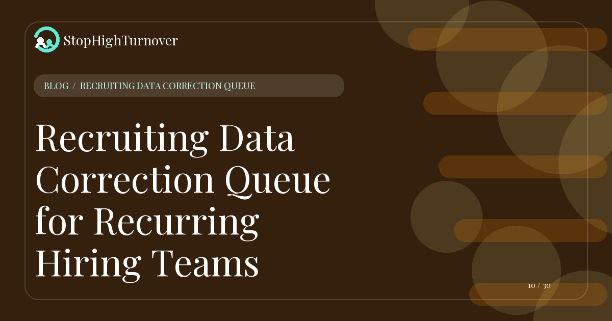 Illustration for Recruiting Data Correction Queue for Recurring Hiring Teams