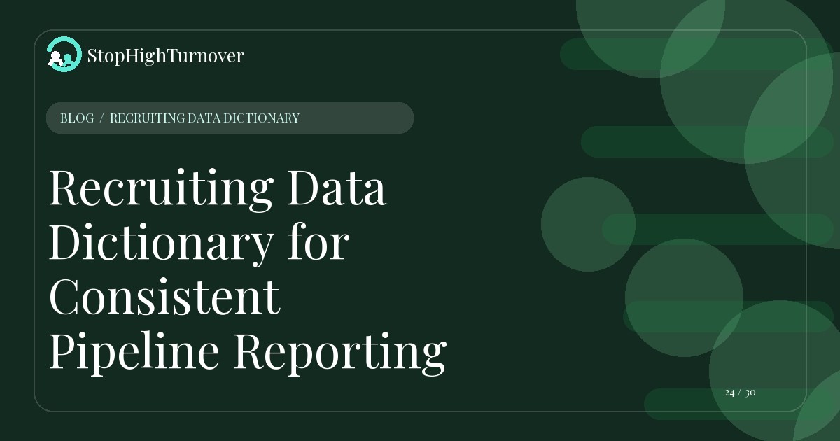 Illustration for Recruiting Data Dictionary for Consistent Pipeline Reporting