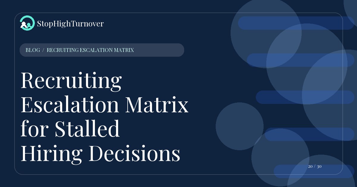 Illustration for Recruiting Escalation Matrix for Stalled Hiring Decisions