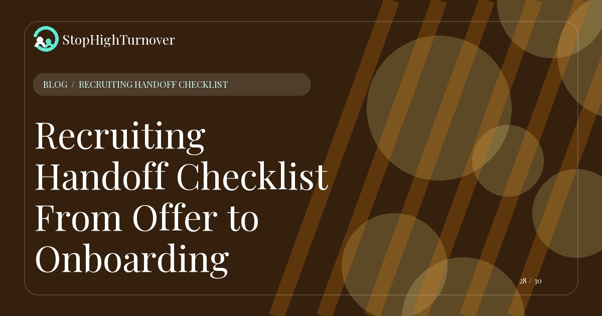 Illustration for Recruiting Handoff Checklist From Offer to Onboarding