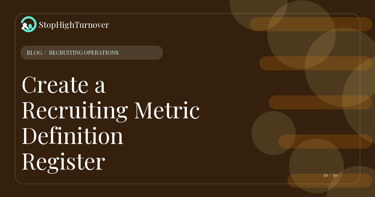 Editorial illustration for Create a Recruiting Metric Definition Register