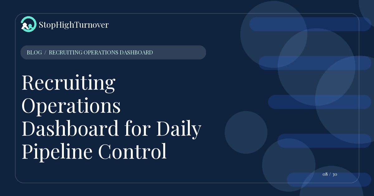 Illustration for Recruiting Operations Dashboard for Daily Pipeline Control