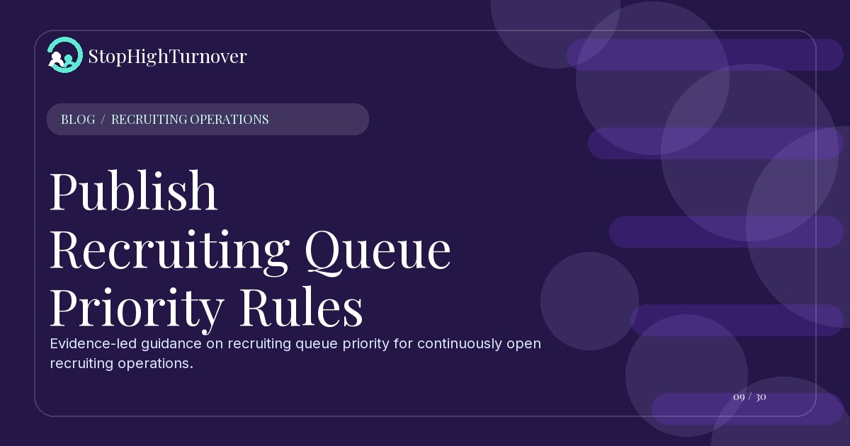 Editorial illustration for Publish Recruiting Queue Priority Rules