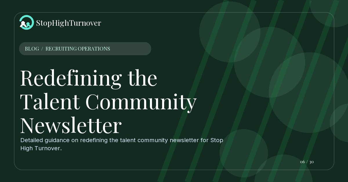 Illustration for Redefining the Talent Community Newsletter