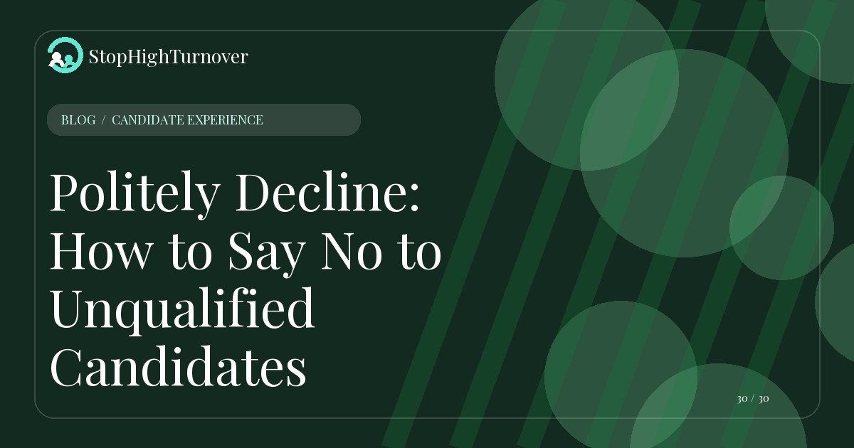 Illustration for Politely Decline: How to Say No to Unqualified Candidates