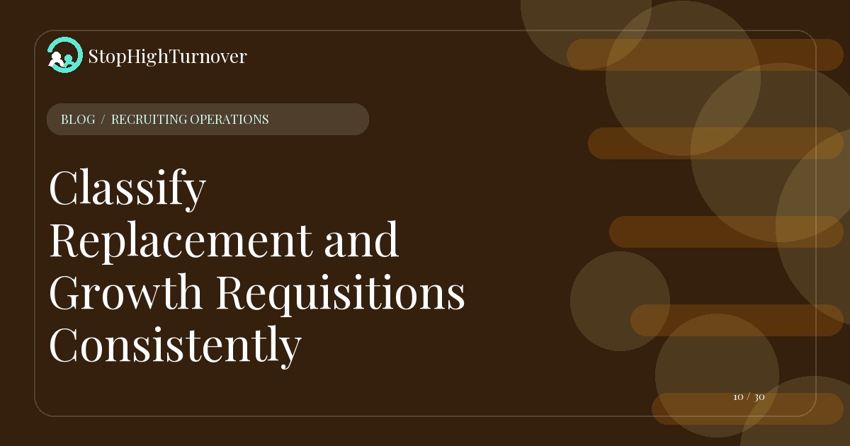 Editorial illustration for Classify Replacement and Growth Requisitions Consistently