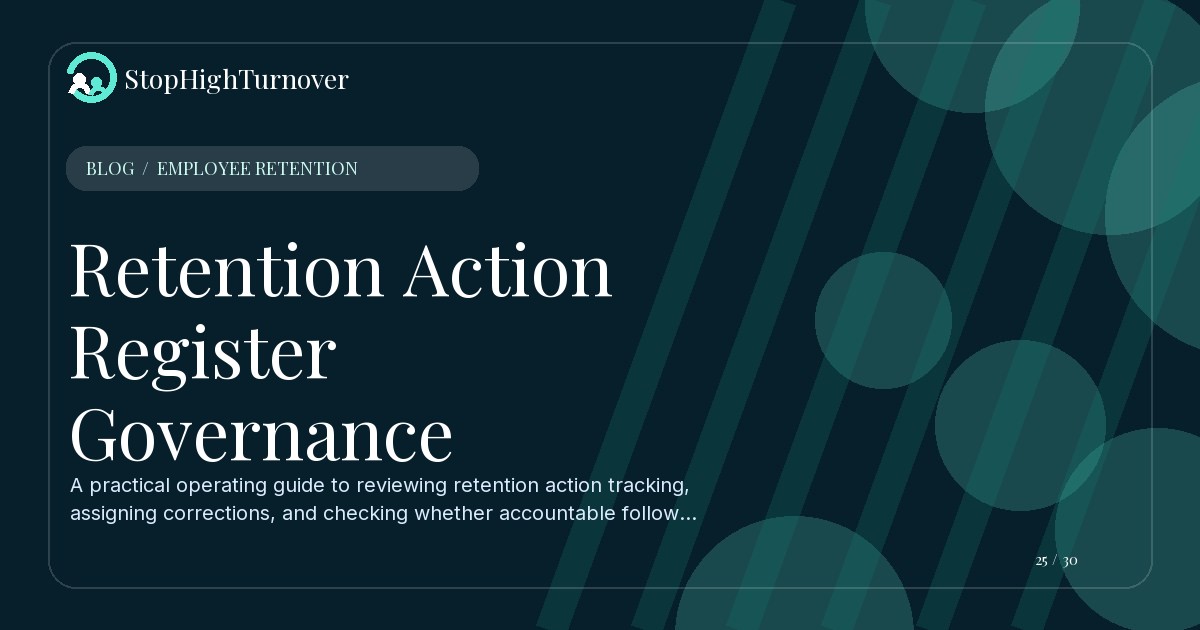Illustration for Retention Action Register Governance