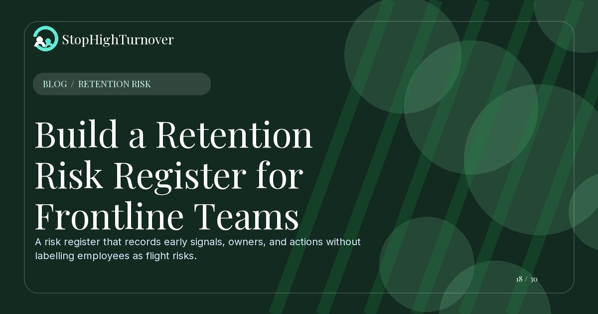 Editorial illustration for Build a Retention Risk Register for Frontline Teams