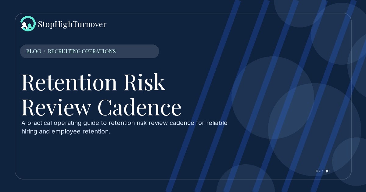 Illustration for Retention Risk Review Cadence