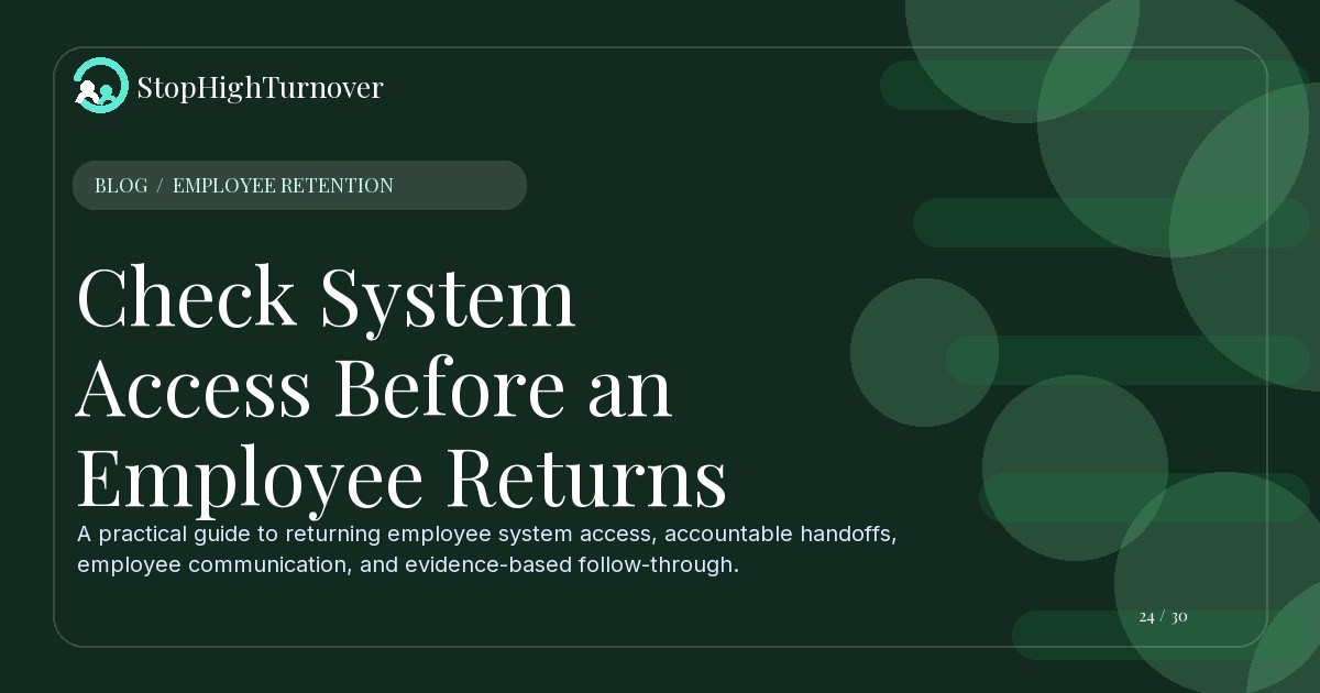 Editorial illustration for Check System Access Before an Employee Returns