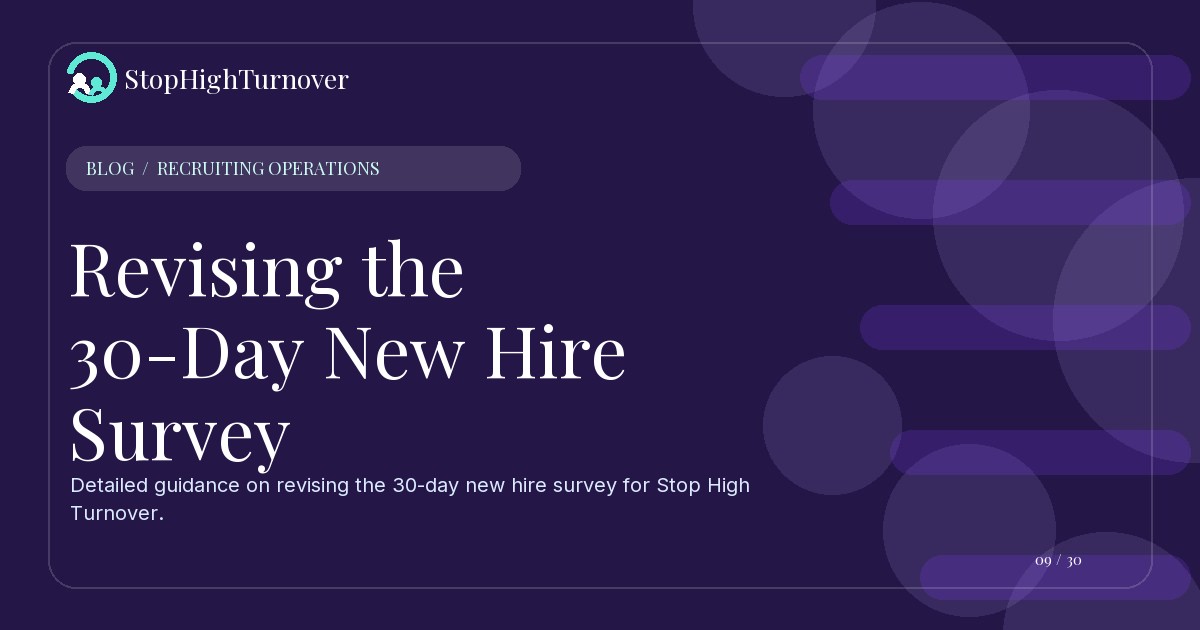 Illustration for Revising the 30-Day New Hire Survey
