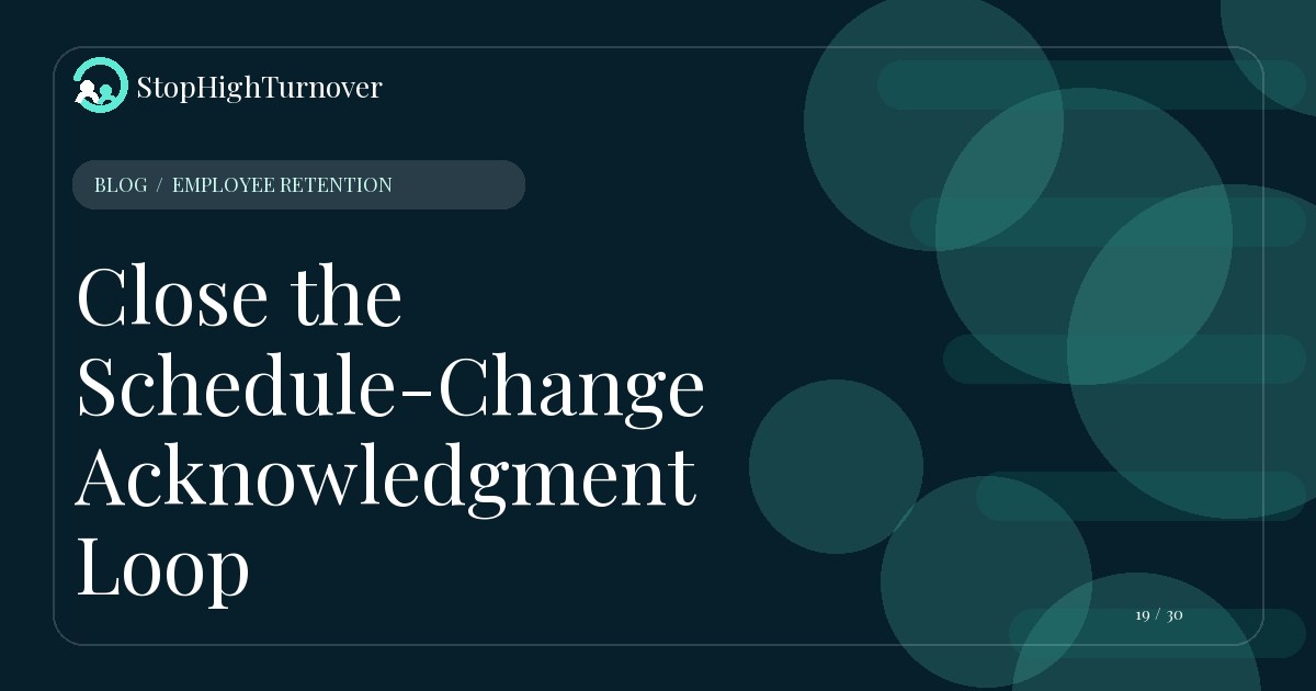 Illustration for Close the Schedule-Change Acknowledgment Loop