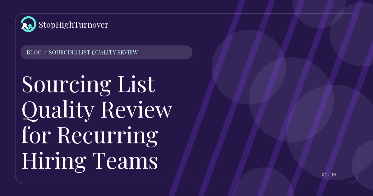Illustration for Sourcing List Quality Review for Recurring Hiring Teams