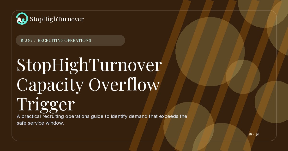Editorial illustration for StopHighTurnover Capacity Overflow Trigger