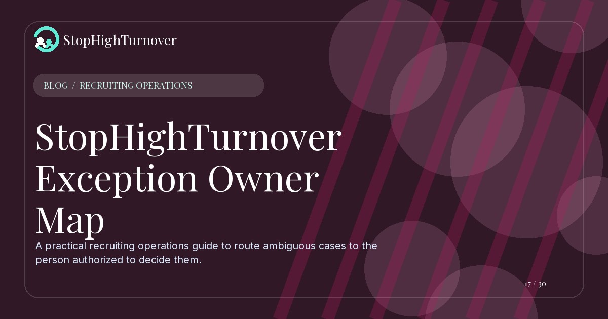 Editorial illustration for StopHighTurnover Exception Owner Map