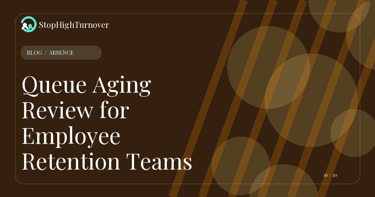 Editorial illustration for Queue Aging Review for Employee Retention Teams