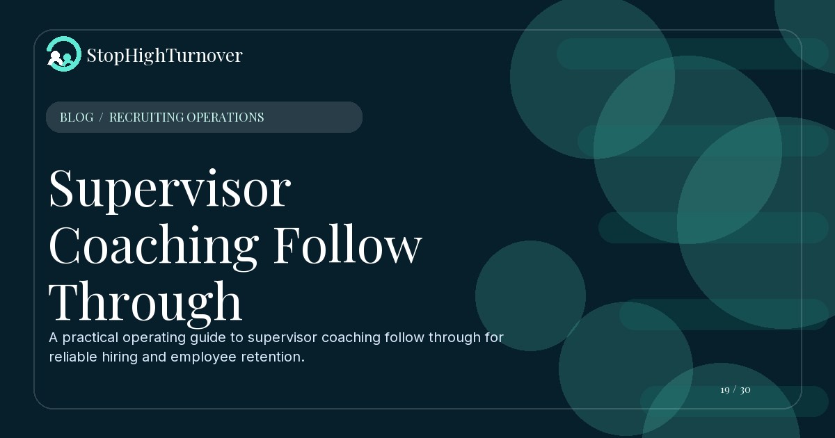 Illustration for Supervisor Coaching Follow Through
