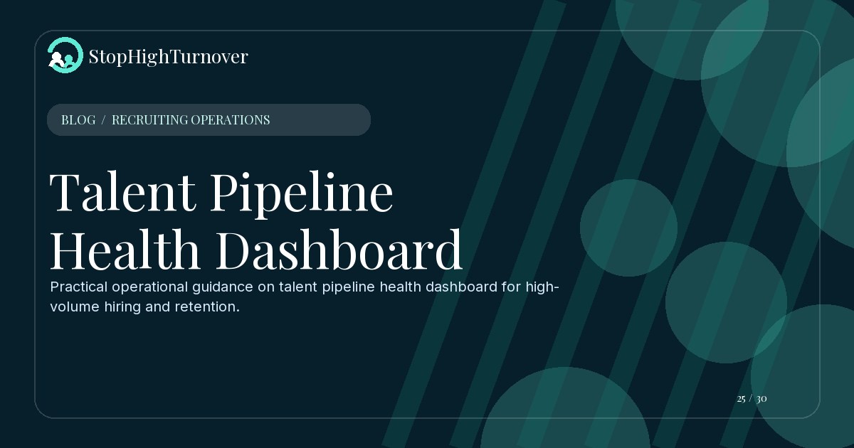 Illustration for Talent Pipeline Health Dashboard