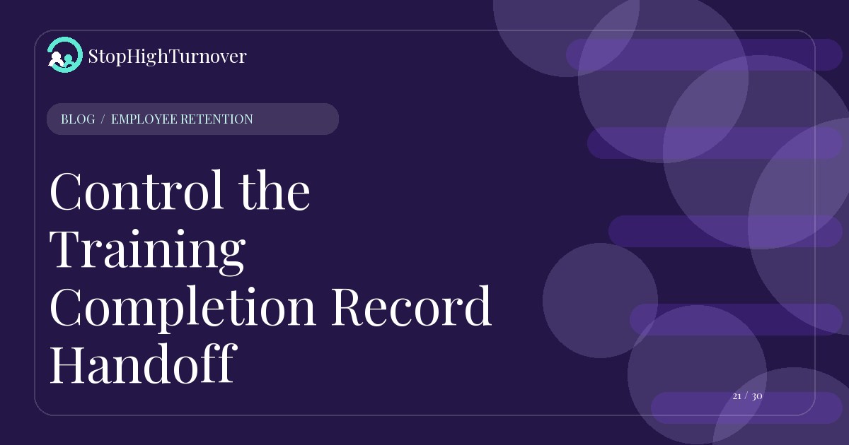 Editorial illustration for Control the Training Completion Record Handoff