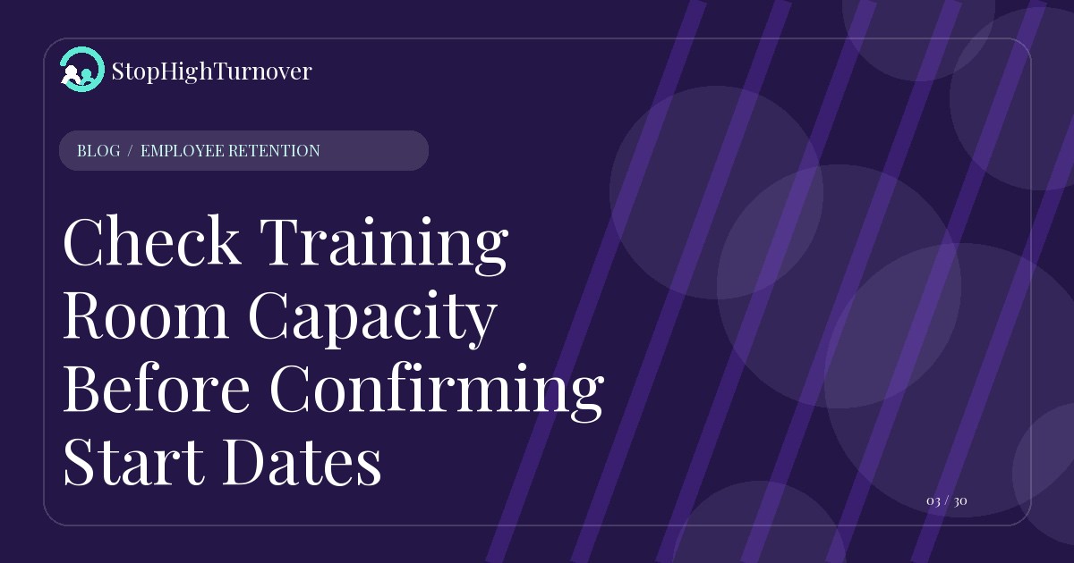 Editorial illustration for Check Training Room Capacity Before Confirming Start Dates